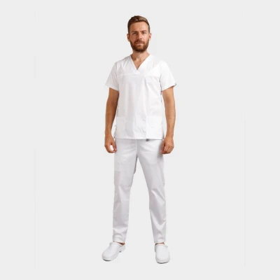 Pantaloni medicali TONY ALB / Stenso / Sanitara, Asistenti medicali, Curatenie