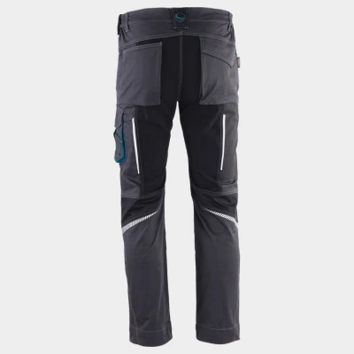 Pantaloni de lucru REVOLT 4STRETCH GREY/BLACK/PETROL / Stenso / Pantaloni salopeta talie