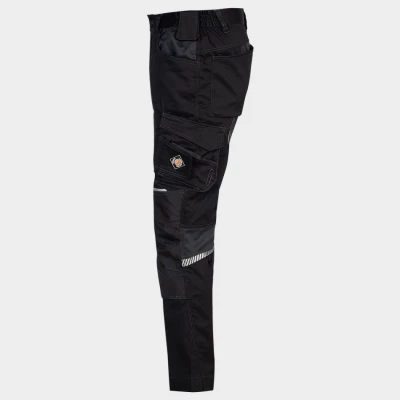Pantaloni de lucru REVOLT 4STRETCH NEGRU/GRI ÎNCHIS/GRI / Stenso / Pantaloni salopeta talie