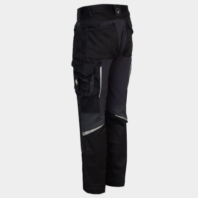 Pantaloni de lucru REVOLT 4STRETCH NEGRU/GRI ÎNCHIS/GRI / Stenso / Pantaloni salopeta talie