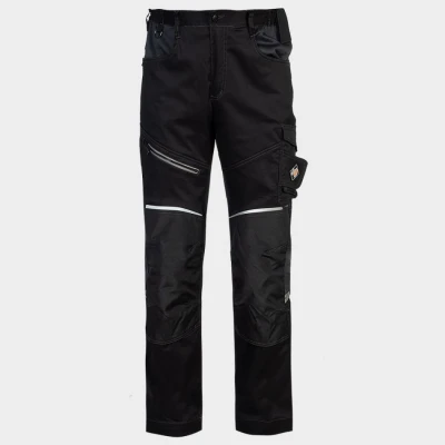 Pantaloni de lucru REVOLT 4STRETCH NEGRU/GRI ÎNCHIS/GRI / Stenso / Pantaloni salopeta talie
