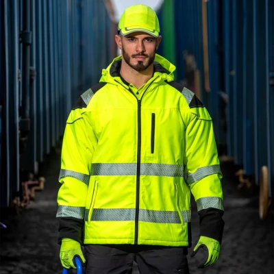 Jachetă softshell Signal PRISMA HV GALBEN / Stenso / Reflectorizanta