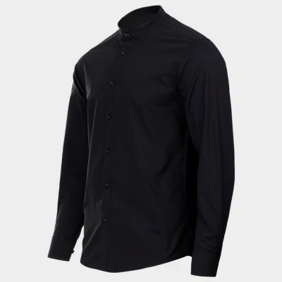 Cămașă cu guler pentru bărbați  VELILLA NEGRU / Stenso / Camasi