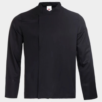 Tunica pentru bucătari VELILLA NEGRU / Stenso / Imbracaminte bucatari