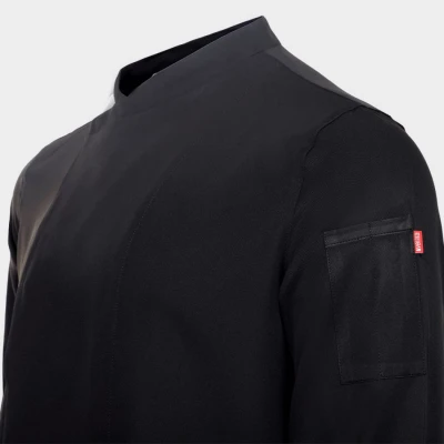 Tunica pentru bucătari VELILLA NEGRU / Stenso / Imbracaminte bucatari