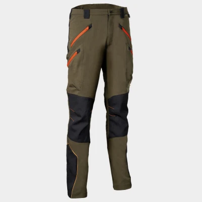 Pantaloni de lucru VELTEN MARO/NEGRU/PORTOCALIU / Stenso / Pantaloni salopeta talie