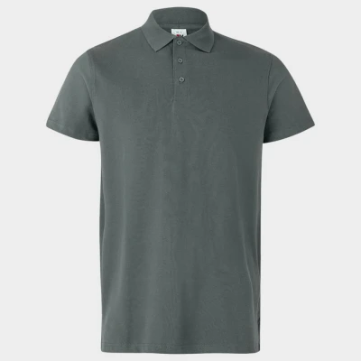 Tricou cu guler VELILLA GRI / Stenso / Tricouri POLO (cu guler si nasturi)