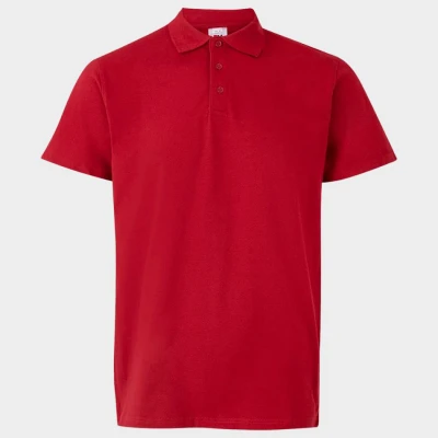 Tricou cu guler VELILLA ROȘU / Stenso / Tricouri POLO (cu guler si nasturi)