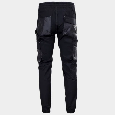Pantaloni de lucru REVOLT SPORT NEGRU / Stenso / Pantaloni salopeta talie