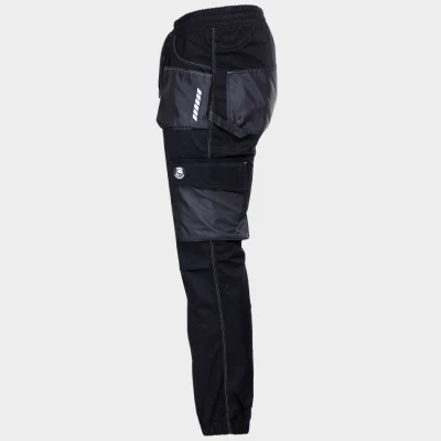 Pantaloni de lucru REVOLT SPORT NEGRU / Stenso / Pantaloni salopeta talie