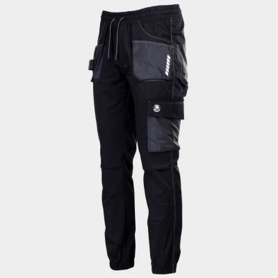 Pantaloni de lucru REVOLT SPORT NEGRU / Stenso / Pantaloni salopeta talie