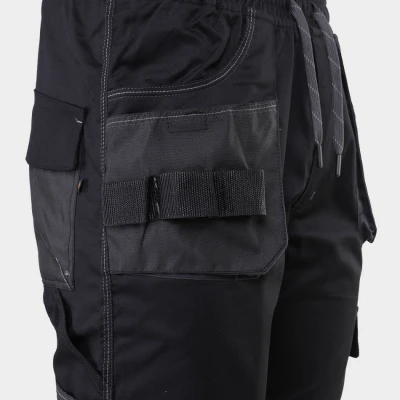 Pantaloni de lucru REVOLT SPORT NEGRU / Stenso / Pantaloni salopeta talie