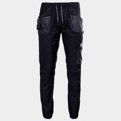Pantaloni de lucru REVOLT SPORT NEGRU / Stenso / Pantaloni salopeta talie