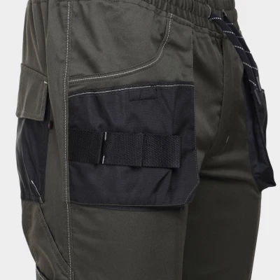 Pantaloni de lucru REVOLT SPORT VERDE ÎNCHIS / Stenso / Pantaloni salopeta talie