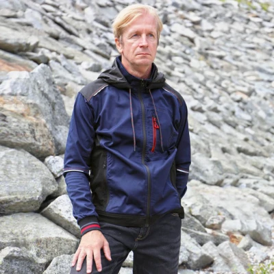 Jachetă de lucru REVOLT 4STRETCH BLEUMARIN/NEGRU/ROȘU / Stenso / Jachete salopeta