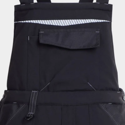 Salopetă de lucru REVOLT SOFTSHELL WINTER NEGRU / Stenso / Pantaloni salopeta cu pieptar