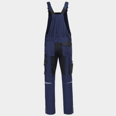 Salopetă de lucru PRISMA SPANDEX BLEUMARIN/NEGRU / Stenso / Pantaloni salopeta cu pieptar