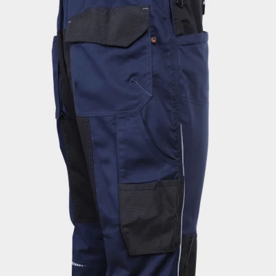 Salopetă de lucru PRISMA SPANDEX BLEUMARIN/NEGRU / Stenso / Pantaloni salopeta cu pieptar