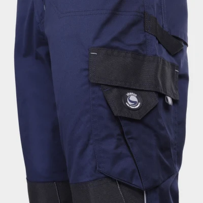 Salopetă de lucru PRISMA SPANDEX BLEUMARIN/NEGRU / Stenso / Pantaloni salopeta cu pieptar