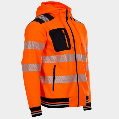 Hanorac reflectorizant PRISMA HV 2.0 ORANGE / Stenso / Hanorace, Pulovere, Bluze, Jachete vant, fashion, hi vis, reflectorizante