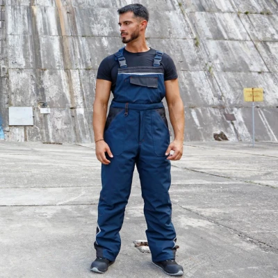 Salopetă de lucru REVOLT SOFTSHELL WINTER BLEUMARIN/NEGRU / Stenso / Pantaloni vatuiti, de iarna