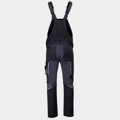 Salopetă de lucru REVOLT 4STRETCH NEGRU/GRI ÎNCHIS/GRI / Stenso / Pantaloni salopeta cu pieptar