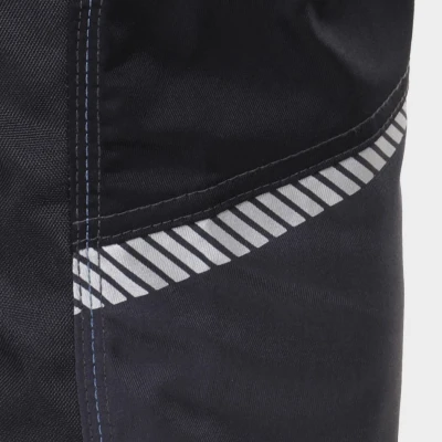 Salopetă de lucru REVOLT 4STRETCH GRI/NEGRU/PETROL / Stenso / Pantaloni salopeta cu pieptar