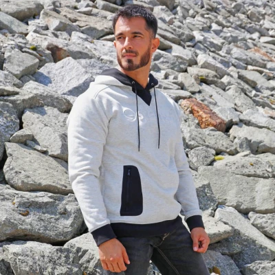 Hanorac STENSO 3D PRINT GRI DESCHIS / Stenso / Hanorace, Fleece, Fashion