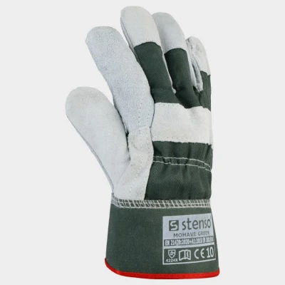 Mănuși din piele și material textil MOHAVE VERDE / Stenso / Piele cu textil