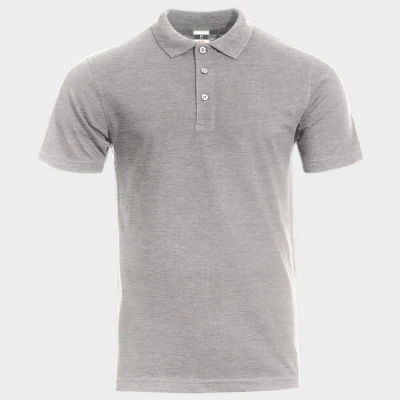 Tricou polo STENSO NAOS GRAY MELANGE / Stenso / Tricouri POLO (cu guler si nasturi)