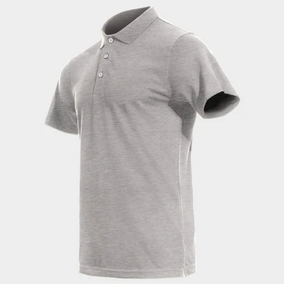 Tricou polo STENSO NAOS GRAY MELANGE / Stenso / Tricouri POLO (cu guler si nasturi)