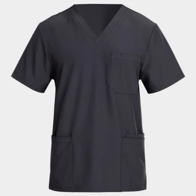 Tunica medicală pentru bărbați NOBBY GRI ÎNCHIS / Stenso / Sanitara, Asistenti medicali, Curatenie