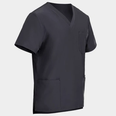 Tunica medicală pentru bărbați NOBBY GRI ÎNCHIS / Stenso / Sanitara, Asistenti medicali, Curatenie