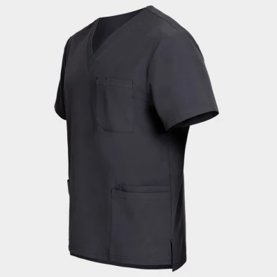 Tunica medicală pentru bărbați NOBBY GRI ÎNCHIS / Stenso / Sanitara, Asistenti medicali, Curatenie