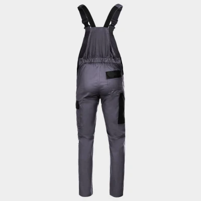 Salopetă de lucru EOS STRETCH LIGHT GREY/DARK GREY / Stenso / Pantaloni salopeta cu pieptar