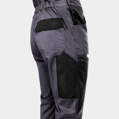 Salopetă de lucru EOS STRETCH LIGHT GREY/DARK GREY / Stenso / Pantaloni salopeta cu pieptar