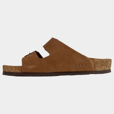 Papuci pentru bărbați LEON MAN BROWN SUEDE / Stenso / Incaltaminte Sport, Casual, Trekking, Timp liber