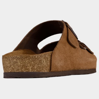 Papuci pentru bărbați LEON MAN BROWN SUEDE / Stenso / Incaltaminte Sport, Casual, Trekking, Timp liber