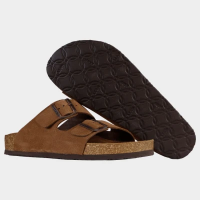 Papuci pentru bărbați LEON MAN BROWN SUEDE / Stenso / Incaltaminte Sport, Casual, Trekking, Timp liber