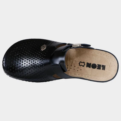 Saboți de damă LEON LADY BLACK / Stenso / Incaltaminte Sport, Casual, Trekking, Timp liber