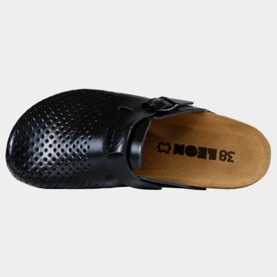 Saboți de damă LEON LADY BLACK / Stenso / Incaltaminte Sport, Casual, Trekking, Timp liber