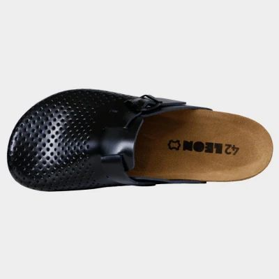 Saboți pentru bărbați LEON MAN BLACK / Stenso / Incaltaminte Sport, Casual, Trekking, Timp liber