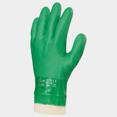 Mănuși topite în PVC SHOWA 600 / Stenso / Antichimice din nitril