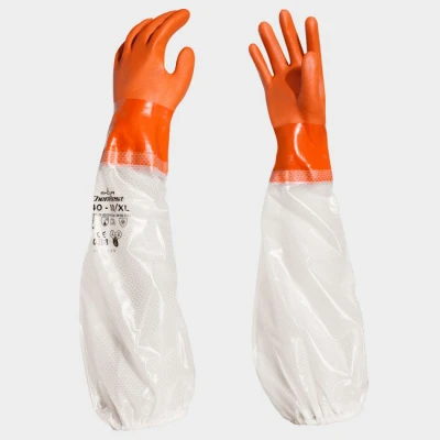 Mănuși dublu topite în PVC SHOWA 640 / Stenso / Antichimice din PVC