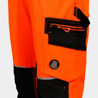 Pantaloni de lucru REVOLT HV 4STRETCH ORANGE / Stenso / Reflectorizanta