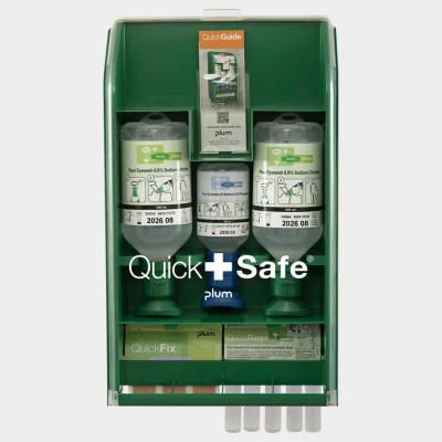 Stație de prim ajutor PLUM QUICKSAFE BASIC BOX / Stenso / Dusuri urgenta, spalatoare oculare