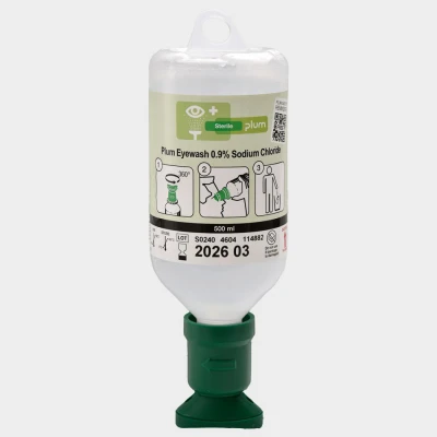 Soluție de clorură de sodiu pentru spălarea ochilor PLUM EYEWASH 0.9% / Stenso / Dusuri urgenta, spalatoare oculare