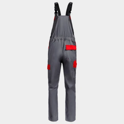 Salopetă de lucru EOS STRETCH RED/GREY / Stenso / Pantaloni salopeta cu pieptar