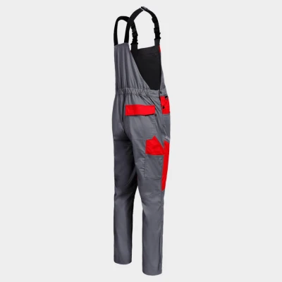 Salopetă de lucru EOS STRETCH RED/GREY / Stenso / Pantaloni salopeta cu pieptar