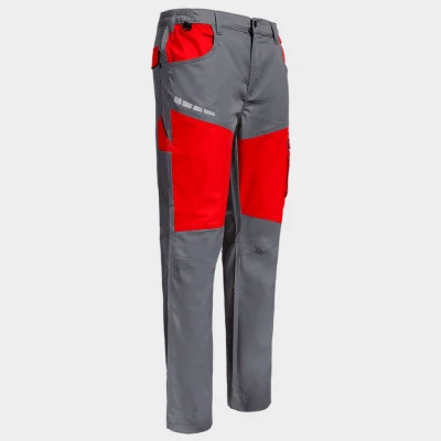 Pantaloni de lucru EOS STRETCH RED/GREY / Stenso / Pantaloni salopeta talie